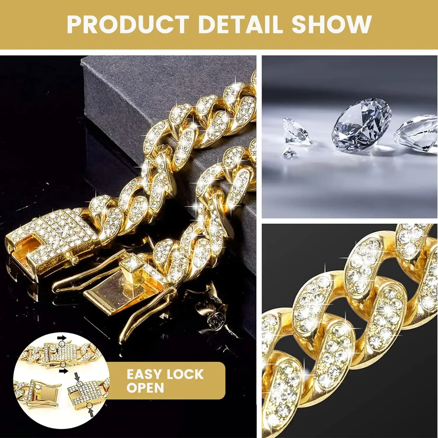 Diamond Cuban Dog Chain Collar 6